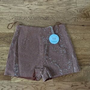 Brown sparkle shorts
